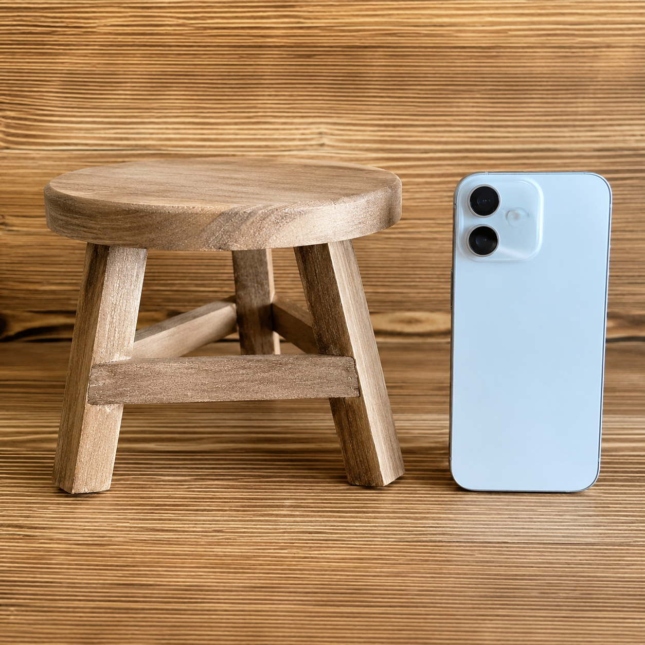 Piedistallo | Sgabello Decorativo Artigianale in Rovere Massello